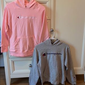 two champion hoodies